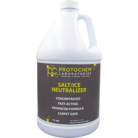 PROTOCHEM LABORATORIES Salt And Ice Melt Chemical Neutralizer And Cleaner, 1 gal., EA1 PC-26D-1